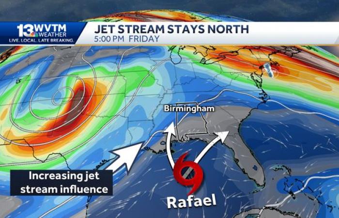 El clima ventoso trae consigo la posibilidad de lluvias en el pronóstico de Alabama