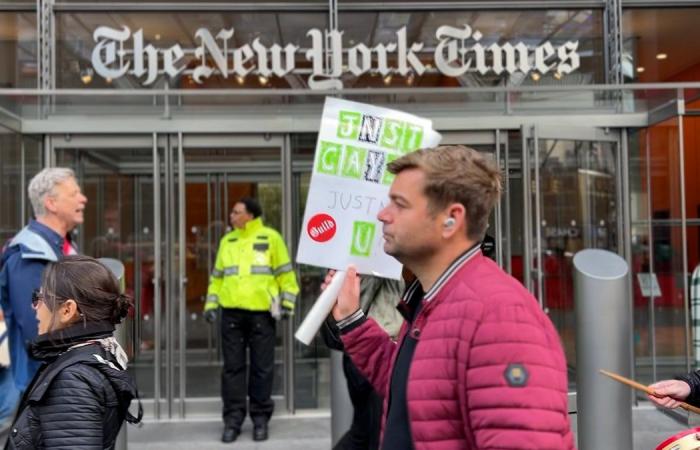 La huelga de trabajadores tecnológicos del New York Times se prolonga hasta el día de las elecciones