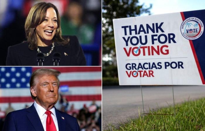 Últimas elecciones estadounidenses: Harris y Trump empataron en el primer resultado oficial de las elecciones, cuando comienza la votación para millones de estadounidenses | Noticias de EE. UU.