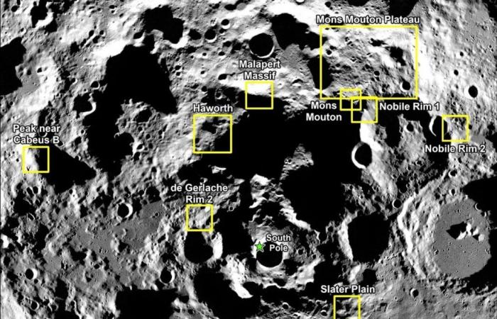 La NASA ha seleccionado nueve sitios para el regreso de los humanos a la Luna