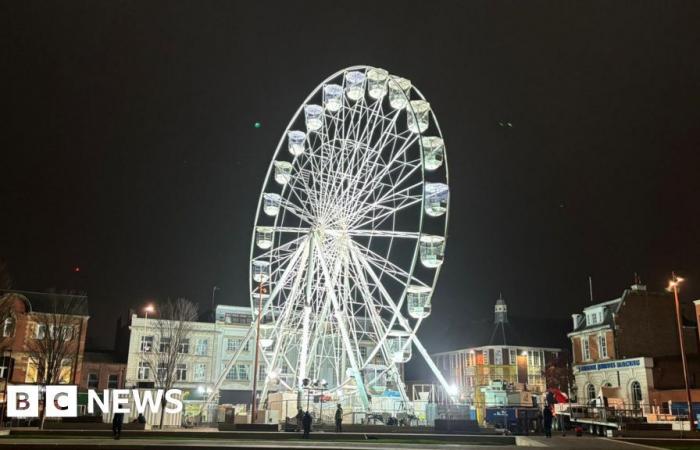 Gran noria instalada en Leicester para el periodo navideño