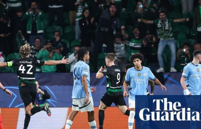 El Sporting de Rúben Amorim derrota al Manchester City con un triplete de Gyökeres | liga de campeones