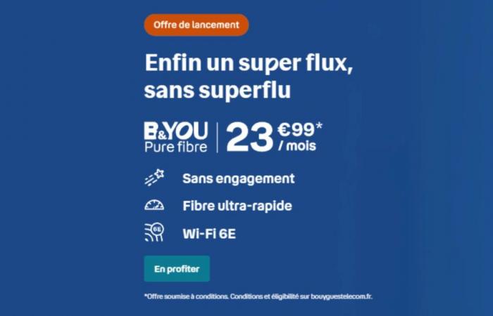 Bouygues lanza una nueva oferta de fibra de muy alta velocidad a un precio inmejorable, sin TV ni teléfono fijo