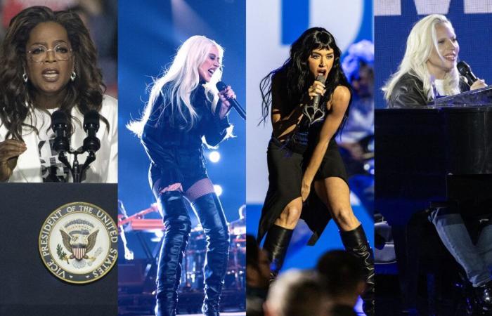 Último mitin estelar para Kamala Harris, con Lady Gaga, Katy Perry y Christina Aguilera