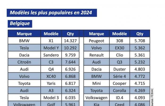 Análisis: los coches más populares en Bélgica (2024)