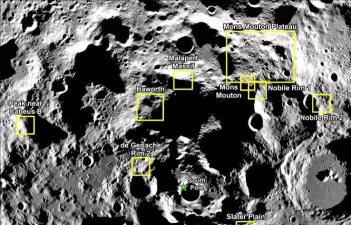 La NASA ha seleccionado nueve sitios para el regreso de los humanos a la Luna