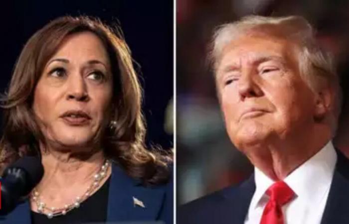 Primera votación emitida en Dixville Notch de New Hampshire, 3 votos cada uno para Kamala Harris y Trump