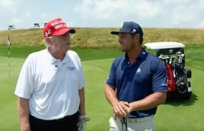 Bryson DeChambeau sube al escenario de Donald Trump tras su victoria