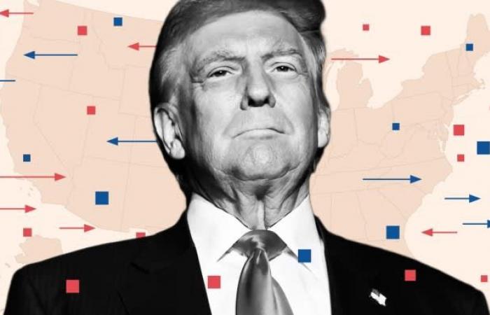 El giro hacia Trump en mapas y gráficos