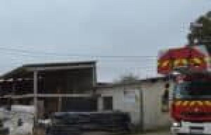 Incendio en la carpintería Pujol en Orconte