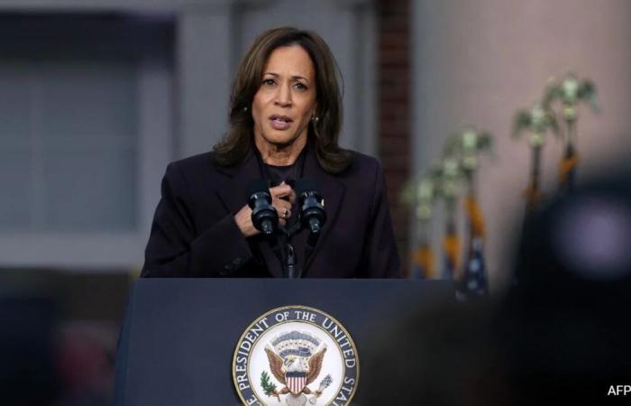 El mensaje de Kamala Harris mientras concede su palabra a Trump