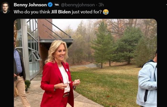 ‘¿Por quién votó Jill Biden?’: El traje ‘rojo MAGA’ de la primera dama el día de las elecciones provoca un frenesí en las redes sociales | Tendencias