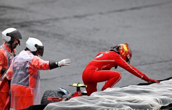 Fórmula 1 | Sainz no logró domar su Ferrari SF-24 en mojado este año