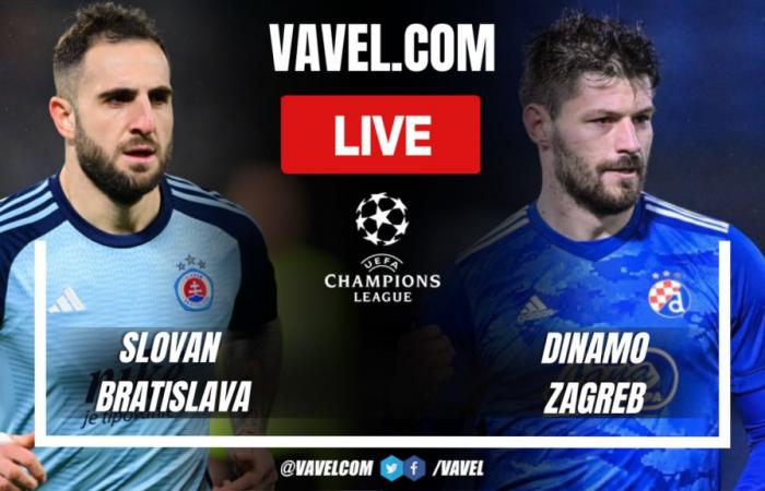 Resumen y goles del partido Slovan Bratislava 1-4 Dinamo Zagreb de la Liga de Campeones de la UEFA | 5 de noviembre de 2024