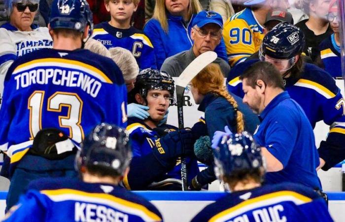 NHL: Imágenes escalofriantes en St-Louis: se desploma en su regreso al banquillo