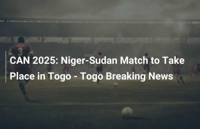 CAN 2025: El partido Níger-Sudán se disputará en Togo – Información de última hora en Togo