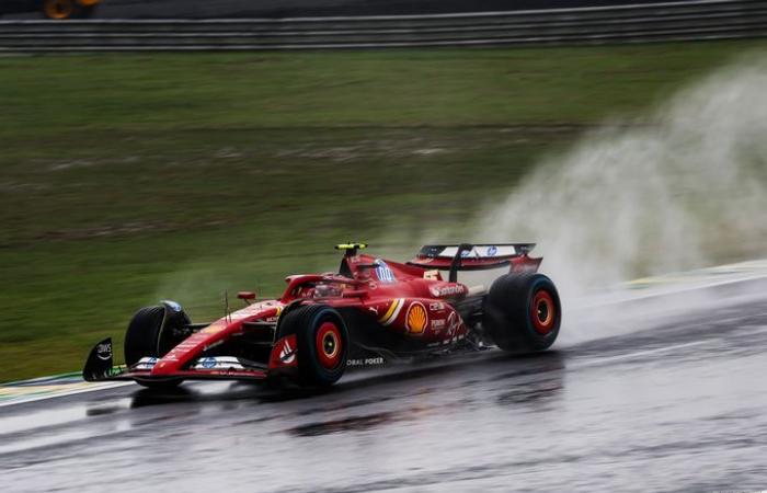 Fórmula 1 | Sainz no logró domar su Ferrari SF-24 en mojado este año