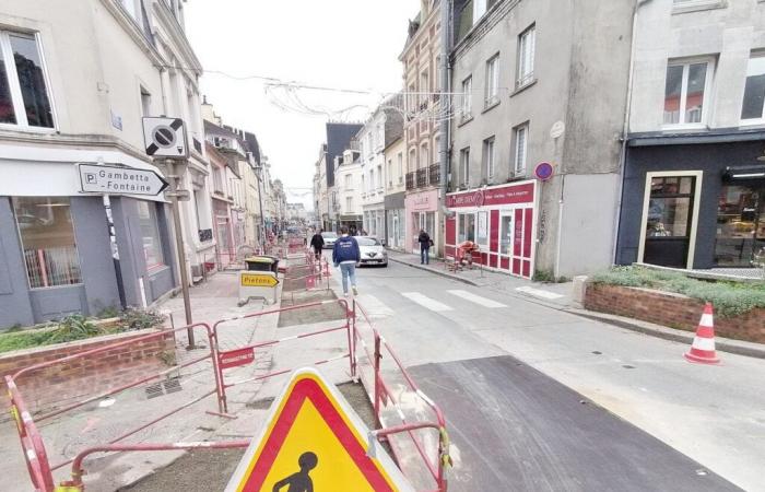 Rue Gambetta, en Cherbourg-en-Cotentin, se están terminando otras obras