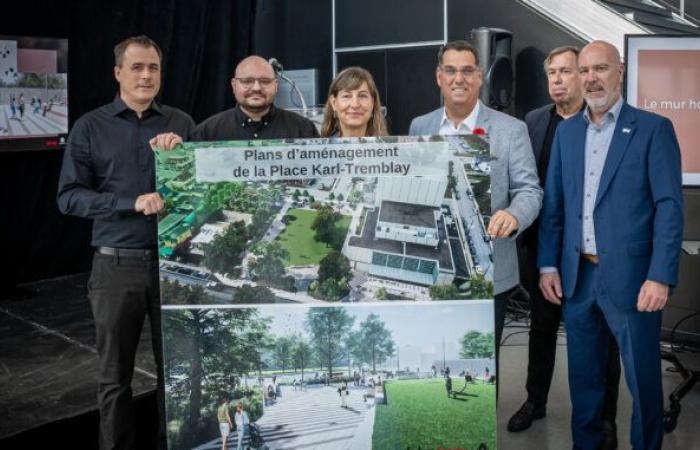 Presentación de los planos de la plaza Karl-Tremblay en l’Assomption