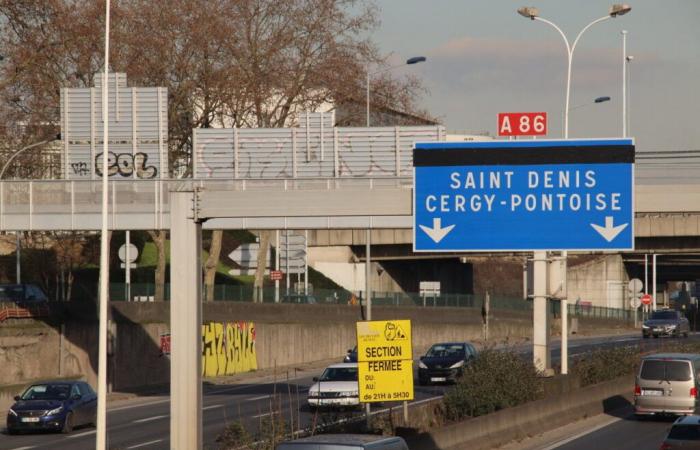 La reducción de velocidad en la A86 comienza el viernes en Seine-Saint-Denis