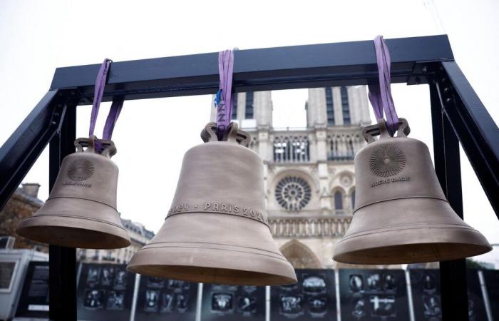 Del Estadio de Francia a Notre-Dame, la campana de París 2024 instalada en su lugar de descanso final