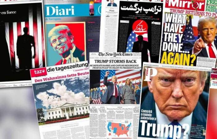 La victoria de Donald Trump en la primera plana de la prensa internacional