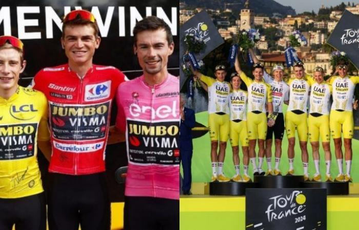 Ciclismo. Análisis – Jumbo-Visma 2023 o UAE 2024, ¿cuál es mejor equipo?