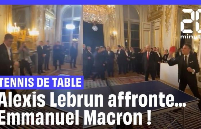 Alexis Lebrun golpea el balón con Emmanuel Macron en el Elíseo y “se lleva” un smash