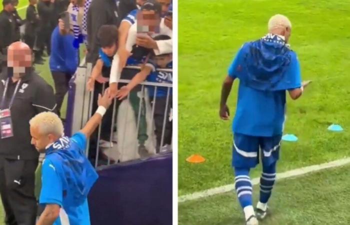 Neymar se acerca a saludar a la tribuna y aficionado le roba un anillo; lo revenden por más de 300 mil pesos