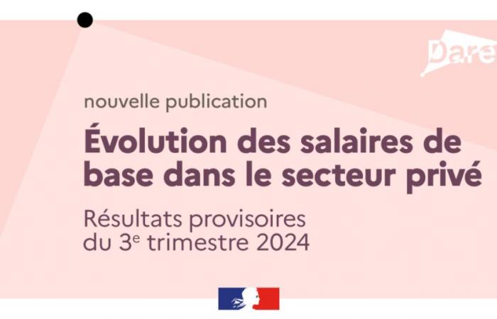 Evolución de los salarios base en el sector privado: resultados provisionales del 3er trimestre de 2024