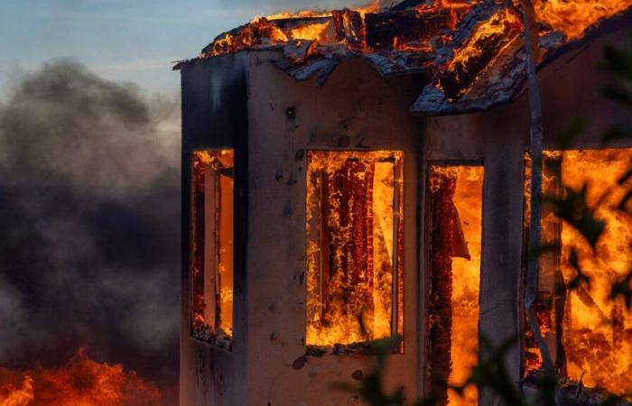 Cerca de Los Ángeles: los bomberos luchan por apagar un enorme y destructivo incendio