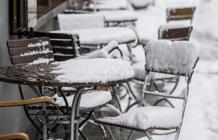 Ahora la nieve cae más por primera vez