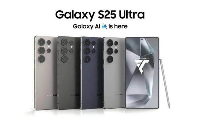 Los renders del Galaxy S25 Ultra muestran nuevas opciones de diseño y color