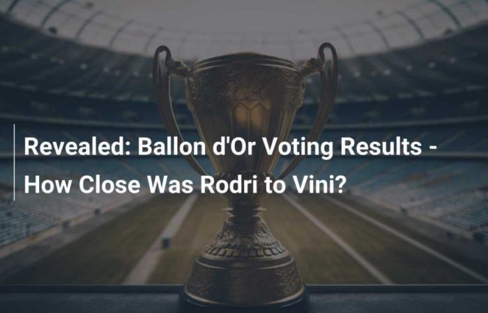 Revelado: Resultados de la votación del Balón de Oro: ¿Qué tan cerca estaba Rodri de Vini?