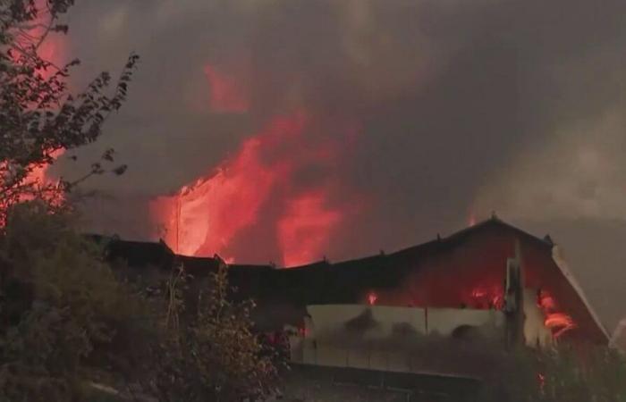 Un incendio en las afueras de Los Ángeles.