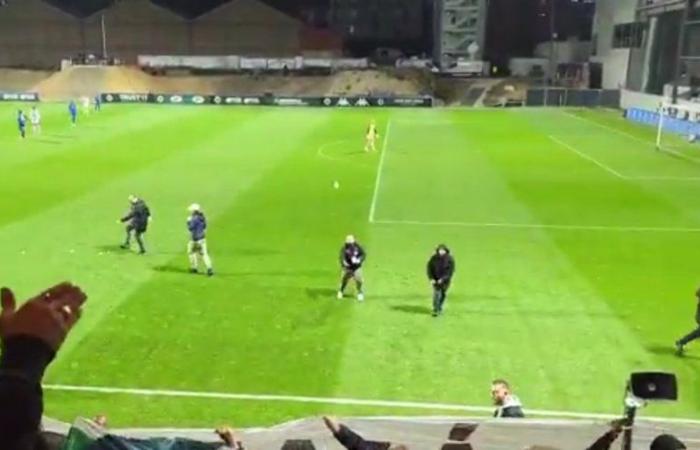 VIDEO. Ligue 2: el partido entre el Estrella Roja y Troyes se interrumpe por el lanzamiento de pelotas de tenis al terreno de juego