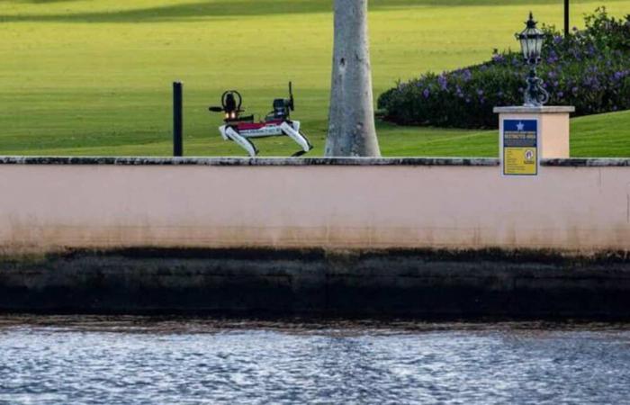 Perro robot vigila la residencia Mar-a-Lago de Donald Trump