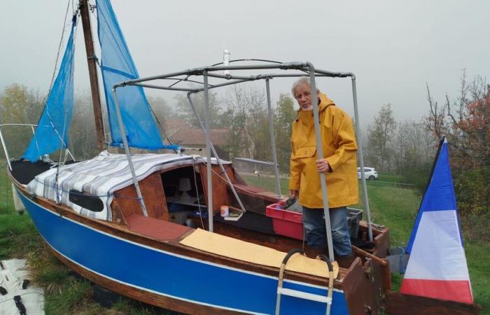 VIDEO – Seguirá la Vendée Globe en un barco, instalado en medio de su jardín