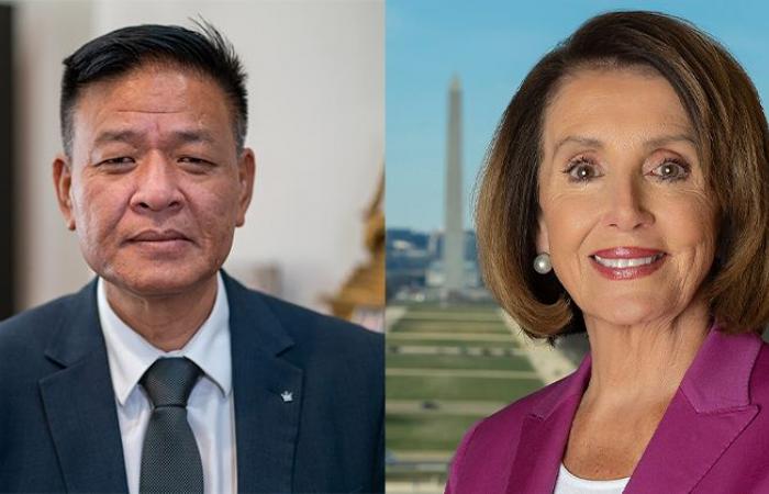 Sikyong Penpa Tsering felicita a la presidenta emérita Nancy Pelosi por su reelección a la Cámara de Representantes de Estados Unidos