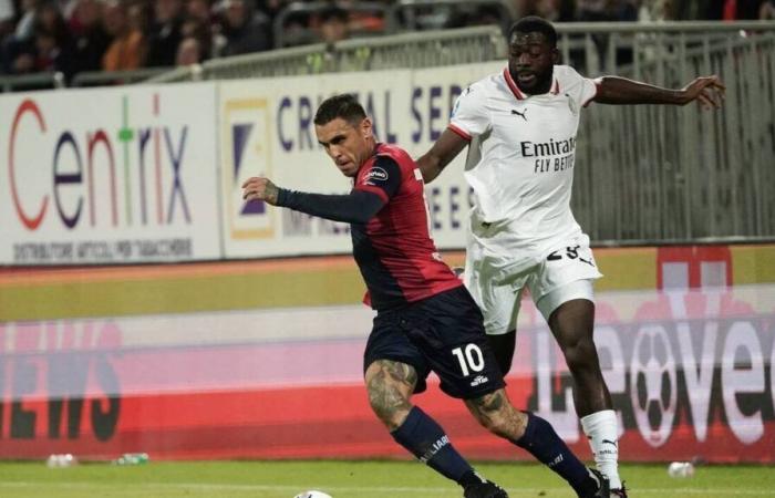 Serie A. El AC Milan enganchado al Cagliari, cuatro días después de su victoria ante el Real Madrid