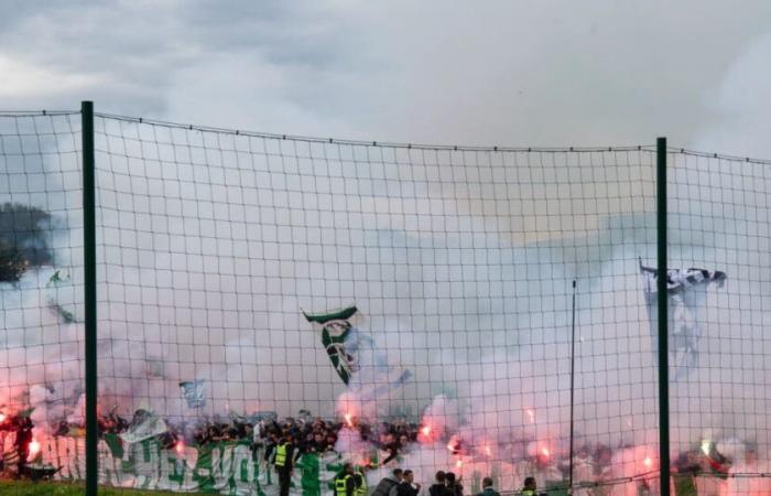 Un ambiente incandescente para el último entrenamiento de los Verdes