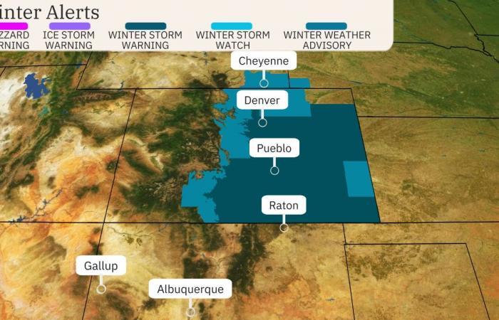 La tormenta invernal se extiende a Colorado