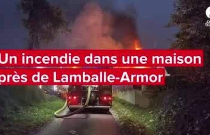 VIDEO. Un incendio devasta el tejado de una casa cerca de Lamballe-Armor