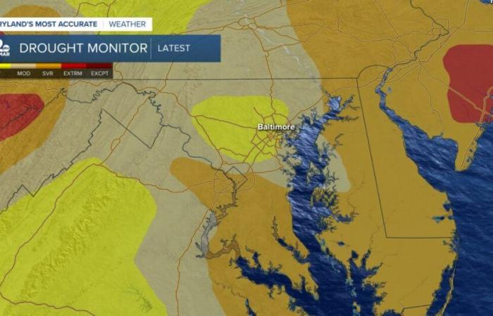 Seguimiento de la sequía de Maryland