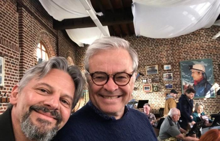 El actor Yvon Martin el domingo en Fougères para presentar su nueva película, En fanfare