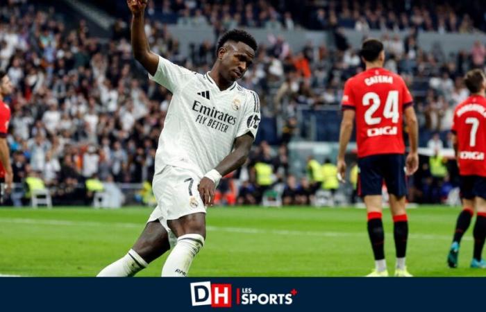 La Liga: El Real Madrid se recupera ante Osasuna con un hat-trick de Vinicius… pero pierde a Rodrygo, Militao y Vázquez