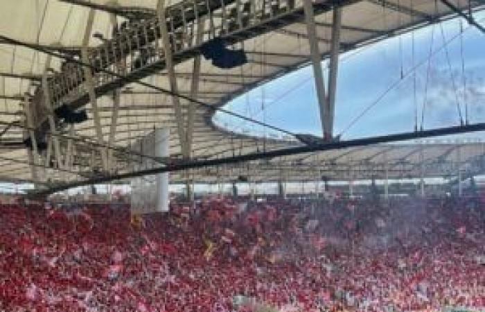 Hinchas del Atlético hacen mosaico en la final de la Copa do Brasil; ver fotos