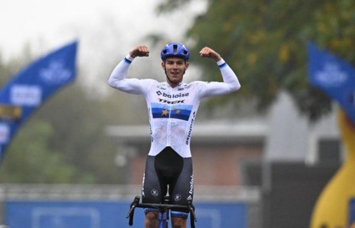 Inmediatamente dio en el blanco en su primer cruce como campeón de Europa: Thibau Nys superó a sus rivales en Rapencross