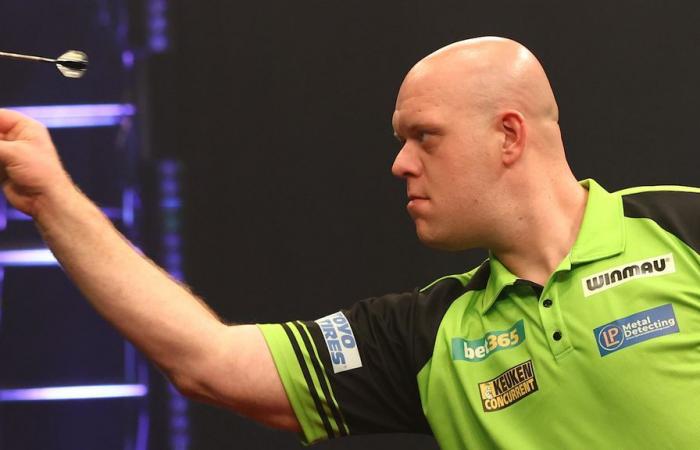 Van Gerwen pierde ante Anderson en el Grand Slam de Dardos, Wattimena y Van Veen