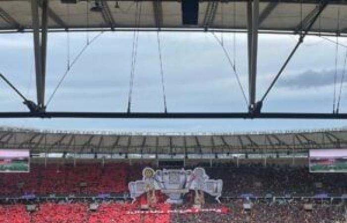 Hinchas del Atlético hacen mosaico en la final de la Copa do Brasil; ver fotos